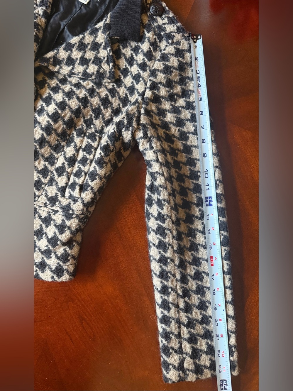 Banana Republic Black and Tan Houndstooth Blazer Medium - Picture 8 of 8